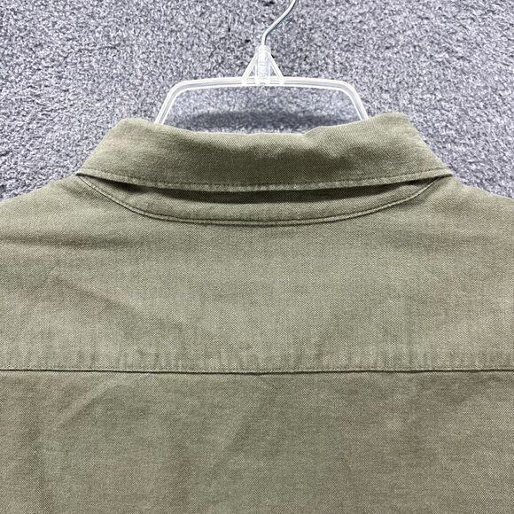 Express Shirt Mens Large Green Button Down Long‎ Sleeve pocket cotton - Picture 13 of 16